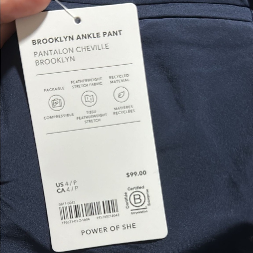Athleta Brooklyn Mid Rise Ankle Pant // Navy #198671 - Picture 10 of 16